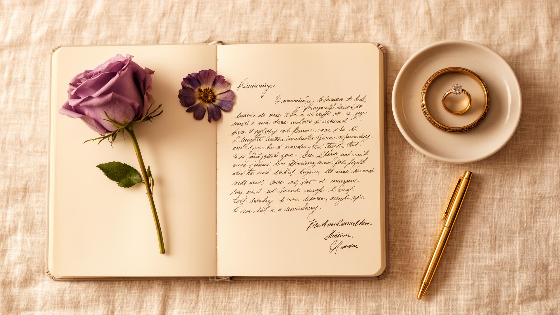 Anniversary — editorial flat-lay