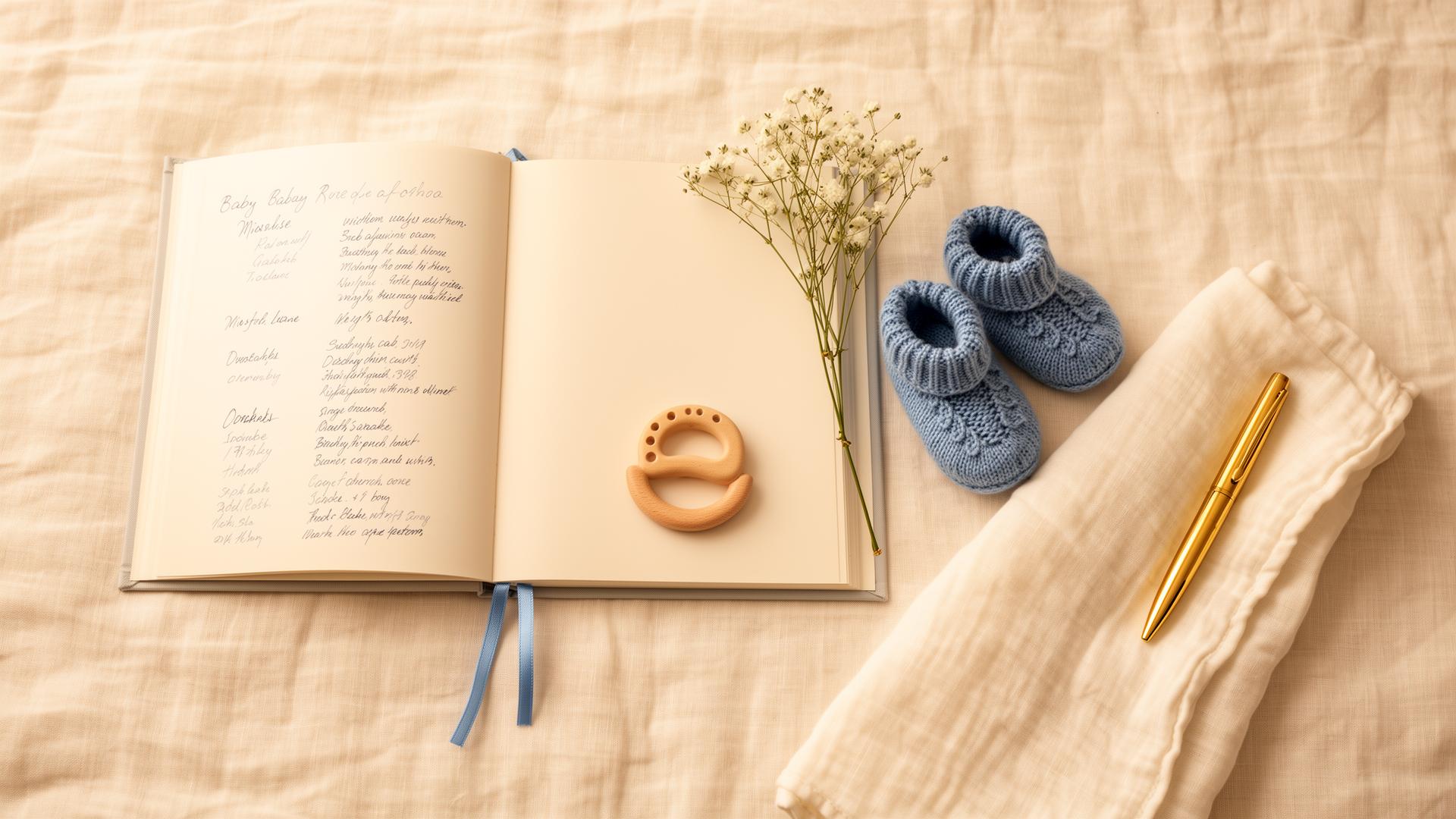 Baby's First Year — editorial flat-lay